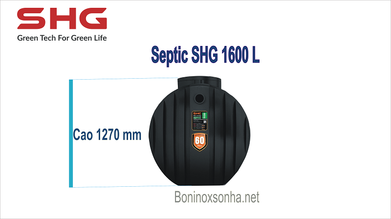 bồn tự hoại ngang 1600 l&iacute;t sơn h&agrave;