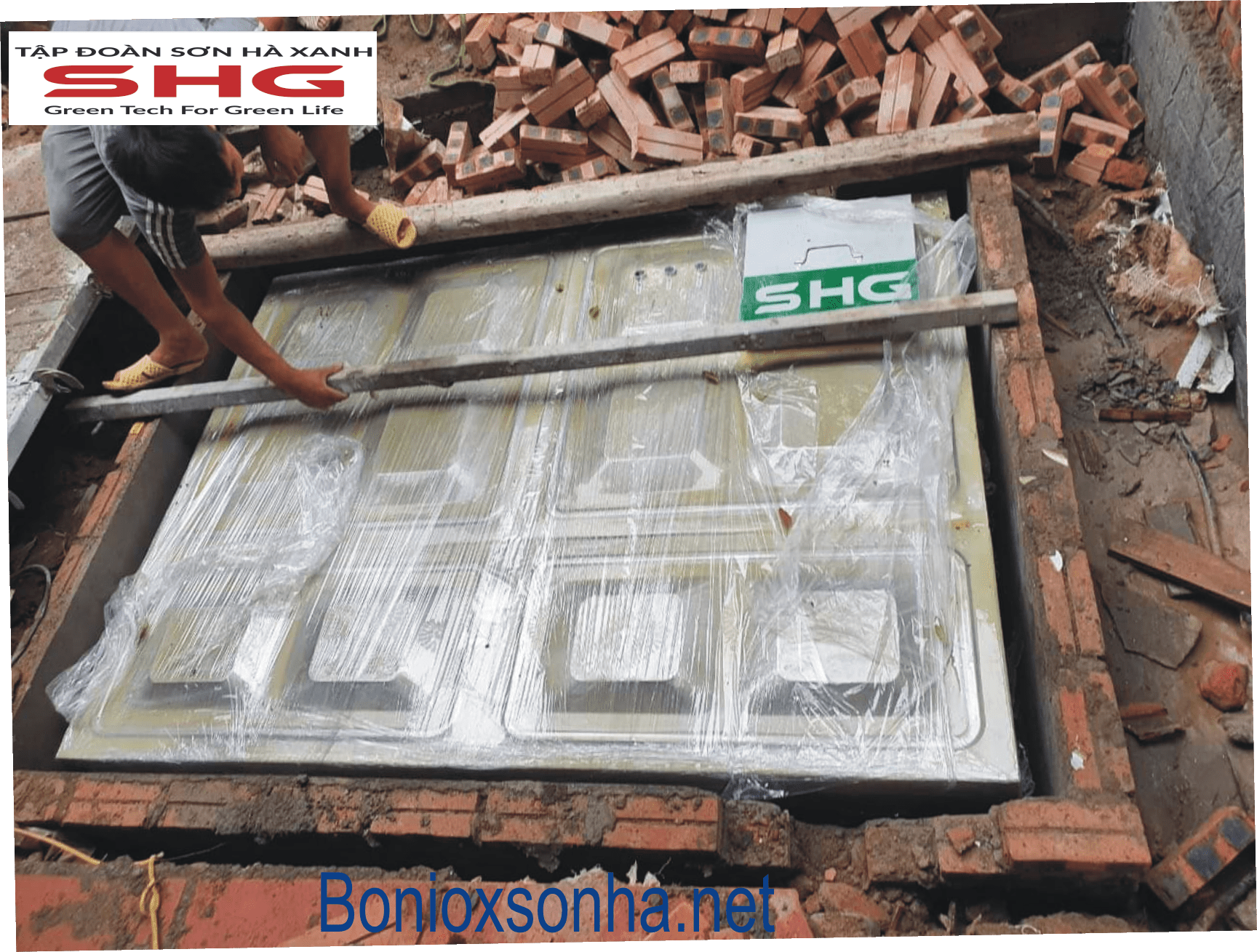 bể sơn hà xanh ngầm