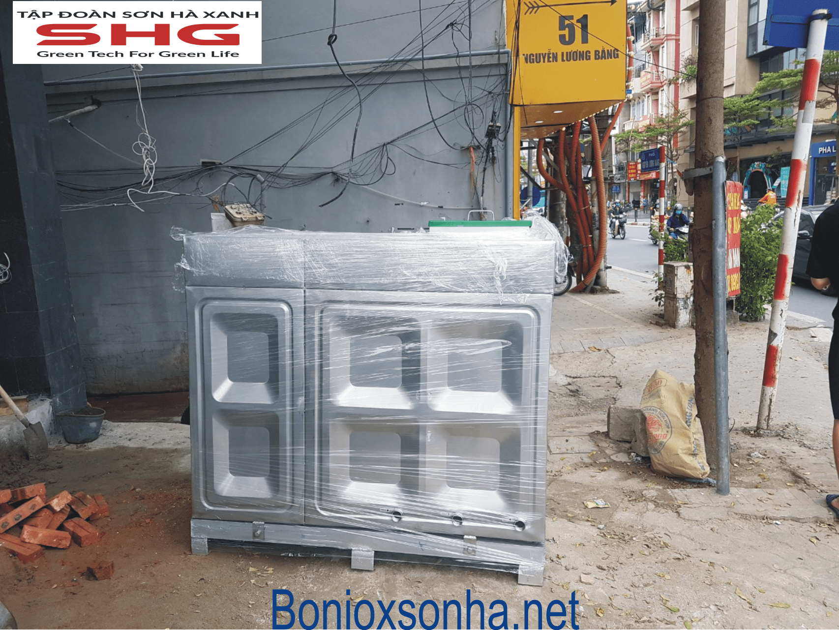 bể nổi sơn hà xanh