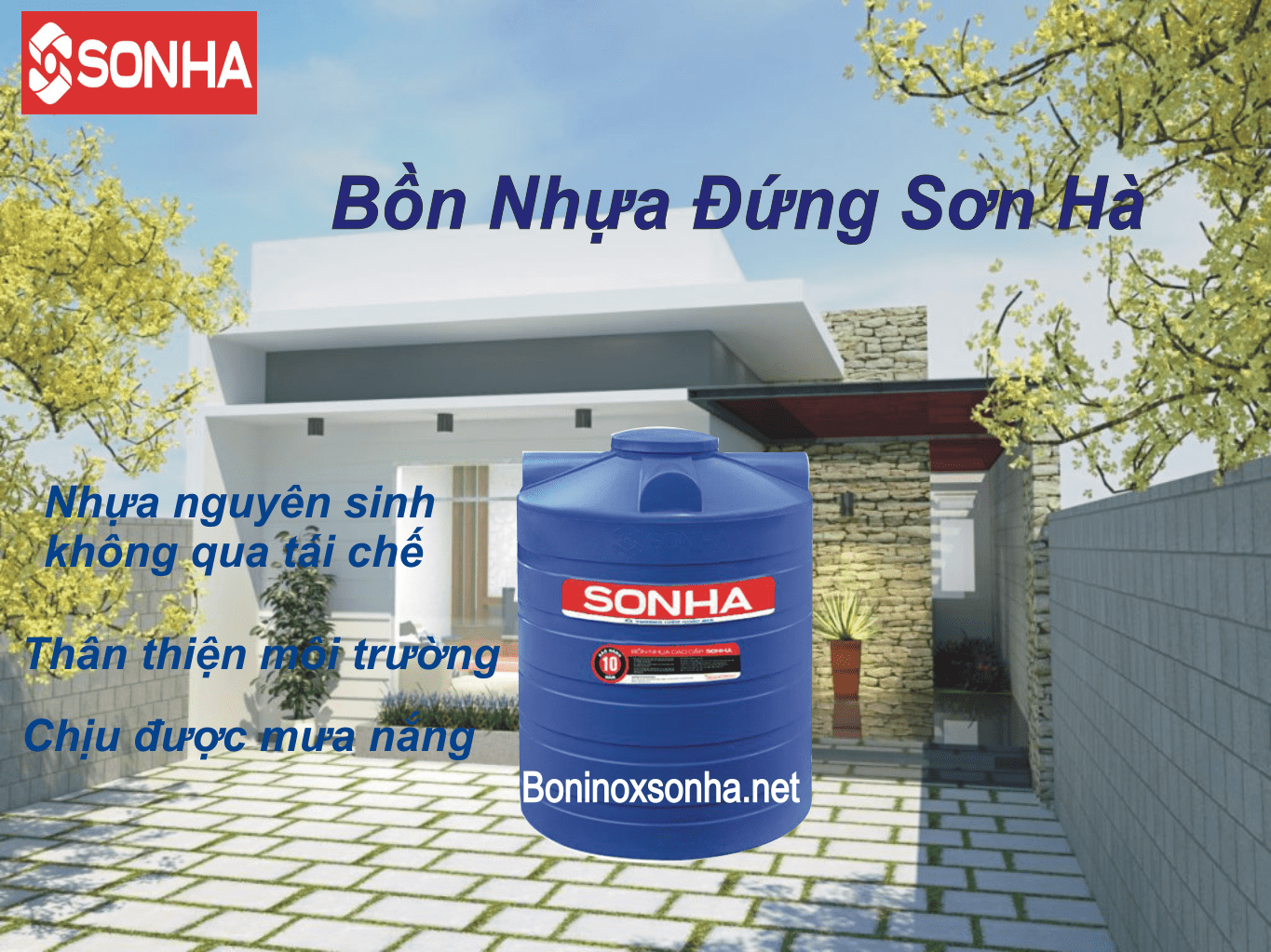 bồn nhựa sơn hà đứng
