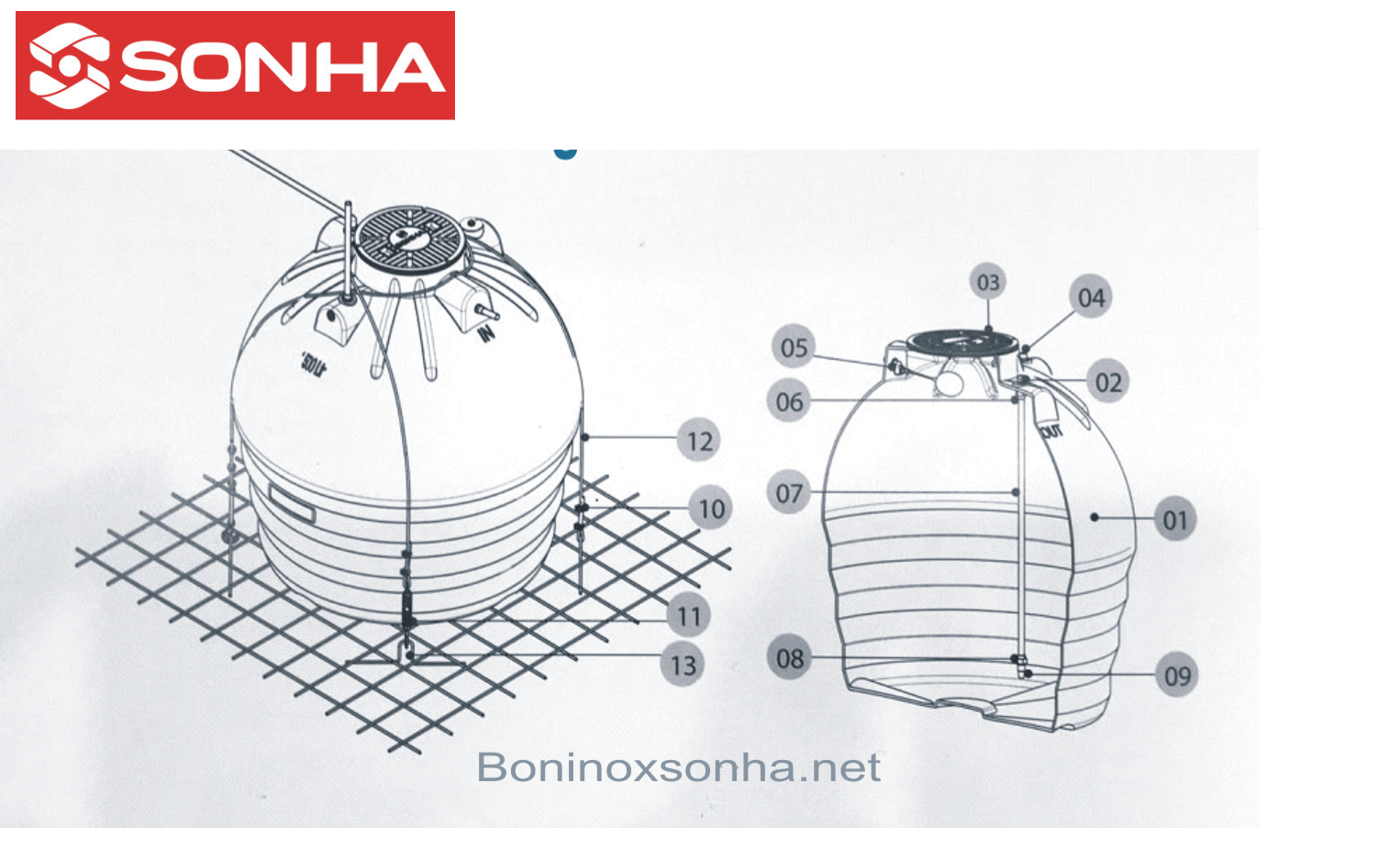 cấu tạo bể ngầm sơn hà