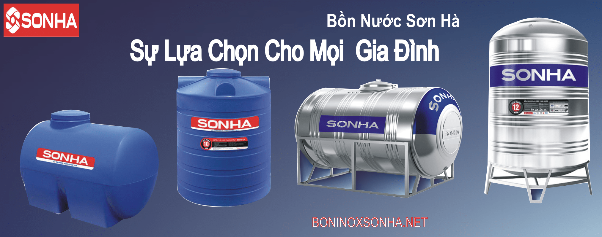 sự lựa chọn chủng loại bồn nước Sơn Hà