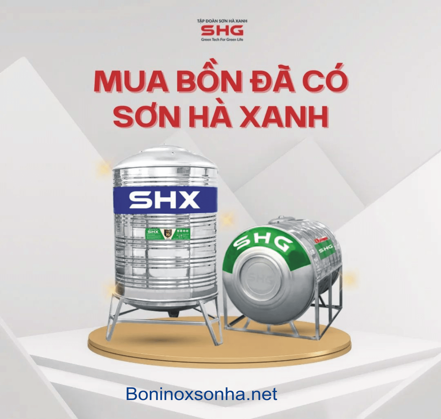 bồn nước sơn hà xanh SHX và SHG