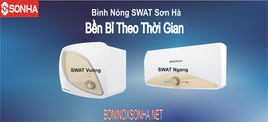 bình nước nóng vuông và ngang sơn hà