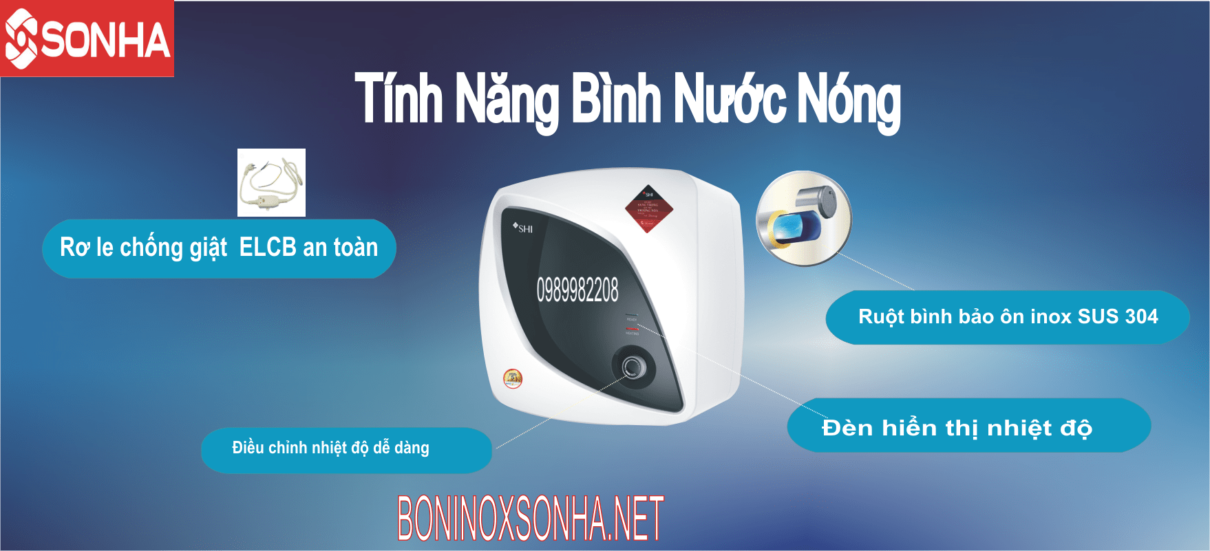 nguyên tắc hoạt động bình nóng lạnh sơn hà