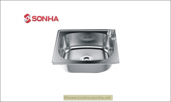 CHẬU RỬA BÁT INOX 1 Hố 447s